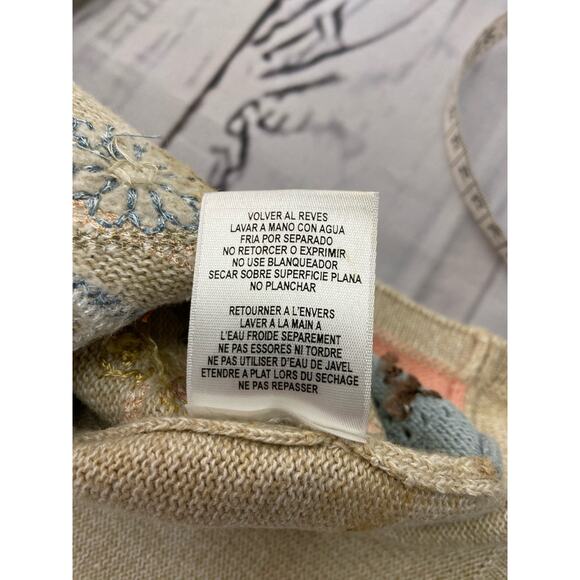 Alfred Dunner Embroidered Sweater Women PM Short Sleeve Crew Neck Floral Grandma - Picture 9 of 11